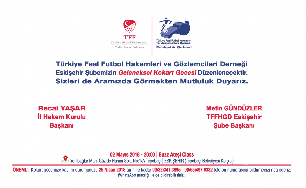 KOKART GECESİ - DAVETİYE